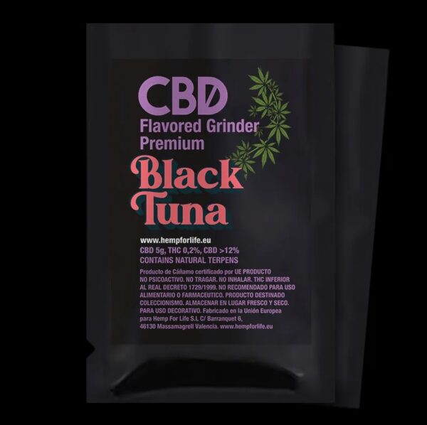 CBD BLACK TUNA + TERPENES 5g  FLAVORED GRINDER PREMIUM