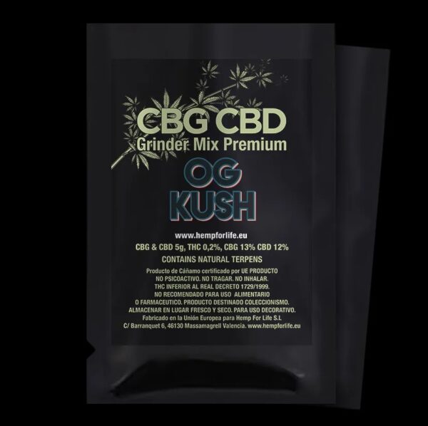 CBG&CBD OG KUSH + TERPENES 5g GRINDER MIX PREMIUM