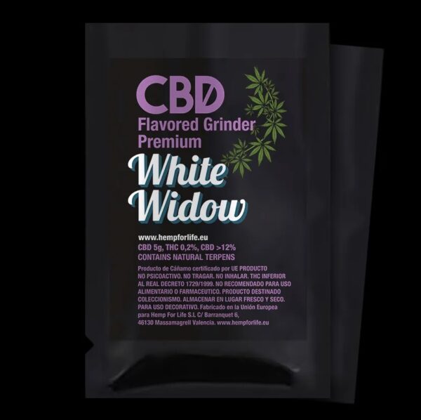 CBD WHITE WIDOW + TERPENES 5g FLAVORED GRINDER PREMIUM