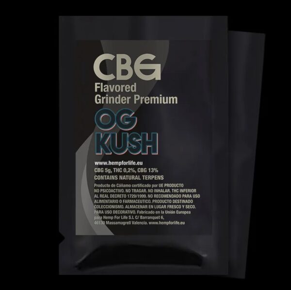 CBG OG KUSH + TERPENES 5g FLAVORED GRINDER PREMIUM