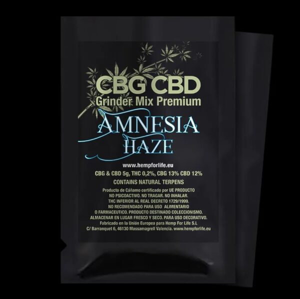 CBG&CBD AMNESIA HAZE + TERPENES 5g GRINDER MIX PREMIUM