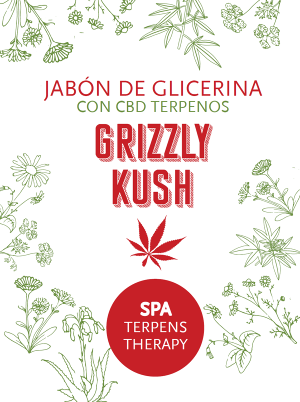 GRIZZLY KUSH Glycerin CBD Soap plus Cannabis Terpenes 120g