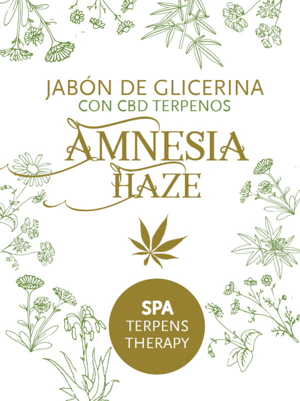 AMNESIA HAZE Glycerin CBD Soap plus Cannabis Terpenes 120g