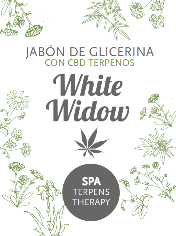 WHITE WIDOW Glycerin CBD Soap plus Cannabis Terpenes 120g