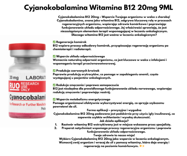 Cyjanokobalamina (Witamina B12) 20mg 9ml